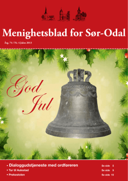 Menighetsblad for Sør-Odal - sor-odal.kirken.no