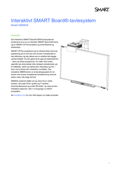 Interaktivt SMART Board-tavlesystem Modell SB685i6