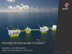 Hvordan bli leverandør til Statoil? (.pdf)