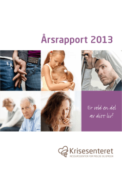 Årsrapport 2013 - Krisesenteret for Molde og omegn