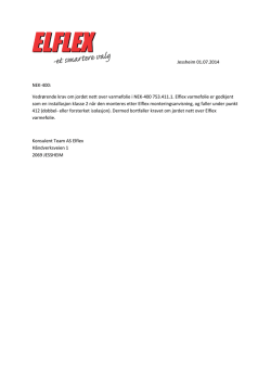 Jessheim 01.07.2014 NEK-400: Vedrørende krav om jordet