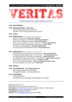 Program Veritas 2013 - Bibelskolen i Grimstad