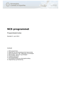 NCE-programmet
