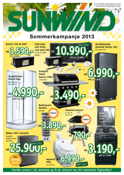 Sommerkampanje 2013