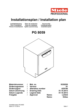Installationsplan / Installation plan PG 8059