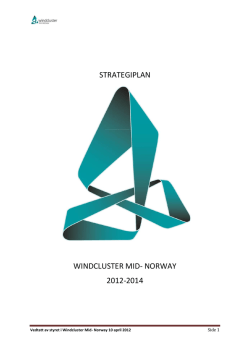 STRATEGIPLAN WINDCLUSTER MID- NORWAY 2012-2014