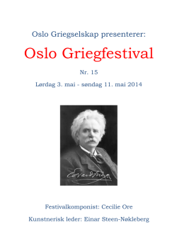 Oslo Griegfestival - Oslo Griegselskap
