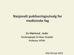 Nasjonalt publiseringsutvalg for medisinske fag