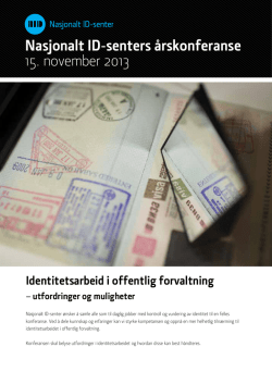 Nasjonalt ID-senters årskonferanse 15. november 2013