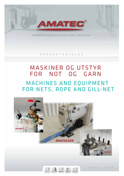 Maskiner og utstyr for garnmontering