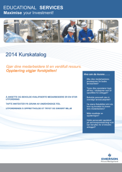 Norway Brochure - Emerson Process Management