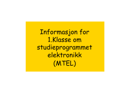 MTEL - Institutt for elektronikk og telekommunikasjon