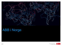 Presentasjon av ABB i Norge