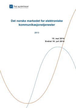 Det norske ekommarkedet 2013