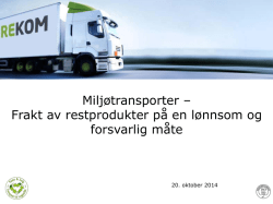 Pris Norske Skog - Transport og Logistikk