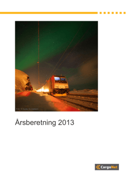 CargoNet sin årsrapport for 2013