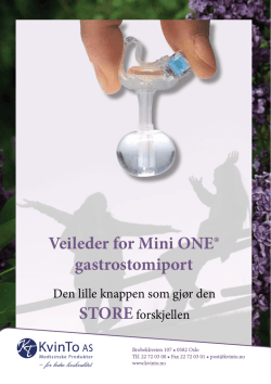Veileder for Mini ONE® gastrostomiport