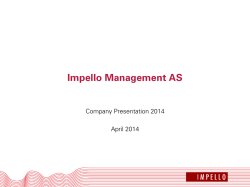 Impello selskapspresentasjon 2014