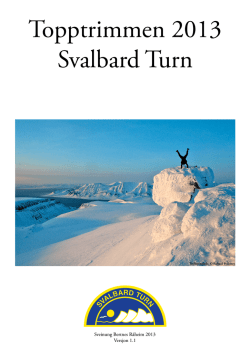 Topptrimmen 2013 Svalbard Turn