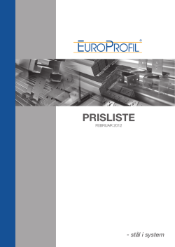 PRISLISTE - Europrofil AS