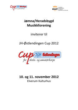 Invitasjon JH-cup 2012 - Jømna/Heradsbygd Musikkforening