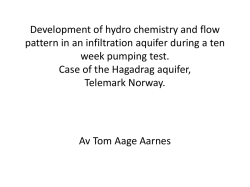 Development of hydrochemistry and flow pattern in an infiltration