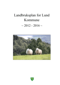 Landbruksplan for Lund Kommune