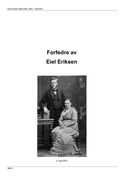 Forfedre av Eiel Eriksen