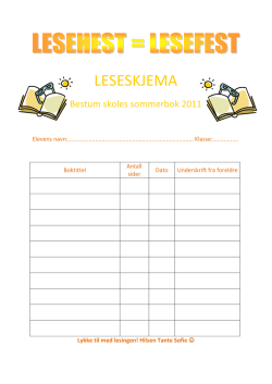 LESESKJEMA - Bestum skole