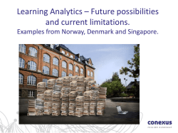 Learning Analytics – Future possibilities and current