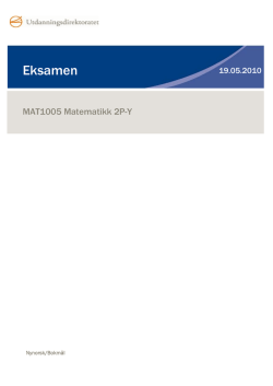 Eksamensoppgaven (PDF) - MatematikkAkademiet.no