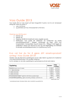Voss Guide 2013