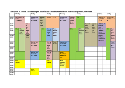 Timeplan IL Sverre Turn sesongen 2014/2015 – med forbehold om