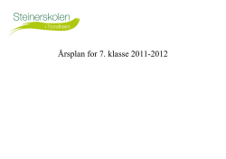 Årsplan for 7. klasse 2011-2012