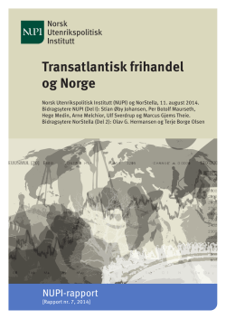 Transatlantisk frihandel og Norge