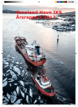 Grenland Havn IKS Årsrapport 2013
