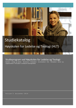 Studiekatalog 2014/2015 - Høyskolen for Ledelse og Teologi