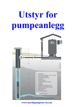 Elektrisk utstyr for pumpeanlegg