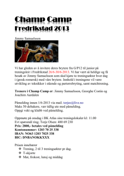 Champ Camp 2013 - Fredrikstad Bryteklubb Atlas