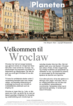 Reiseplanetens guide til Wroclaw