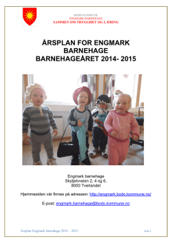 Årsplan 2014 - 2015 - Engmark barnehage