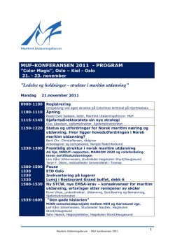 Program årskonferansen 2011