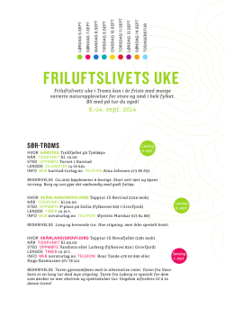 Program Friluftslivets uke 2014 - Forum for natur og friluftsliv