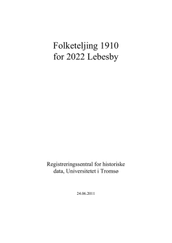Folketelling 1910 Lebesby