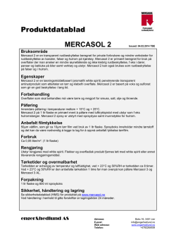 Produktdatablad MERCASOL 2