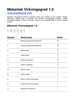 Mekanisk Virkningsgrad del 1 som PDF fil