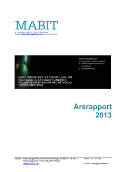 Årsrapport for MABIT