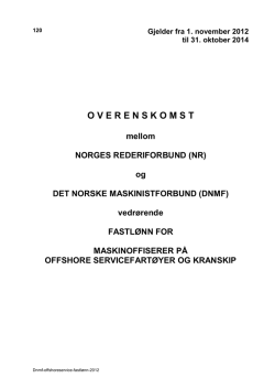 Offshore service skip - Det norske maskinistforbund