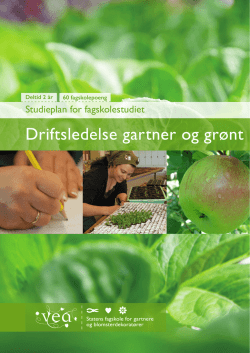 Driftsledelse gartner og grønt
