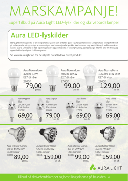 79,00 99,00 129,00 Aura LED-lyskilder